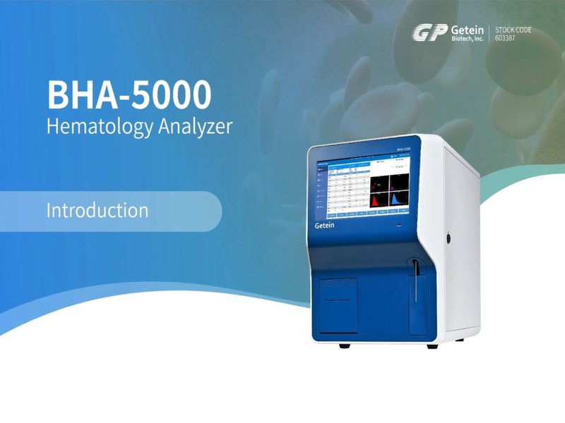 Guide d'introduction et d'utilisation de l'analyseur d'hématologie automatique Getein BHA-5000
