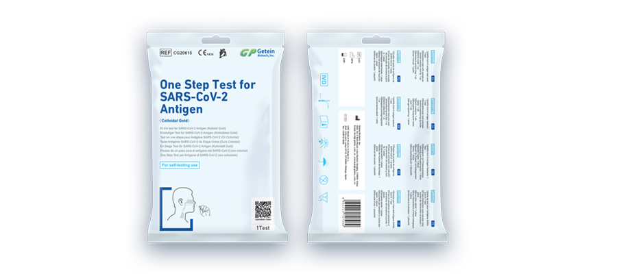 getein sras-cov-2 auto-test d'antigène certifié par la thaïlande et la malaisie
