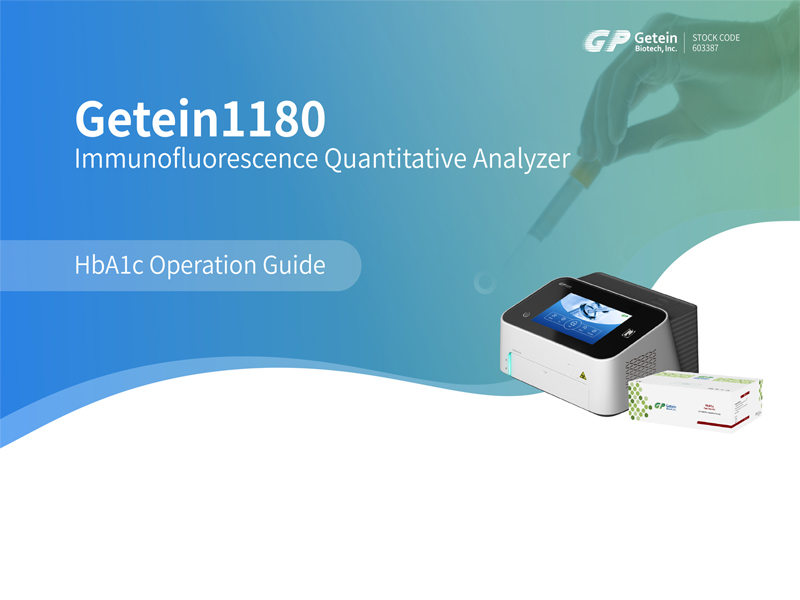 getein1180 POCT analyseur hba1c guide d'utilisation du diabète

